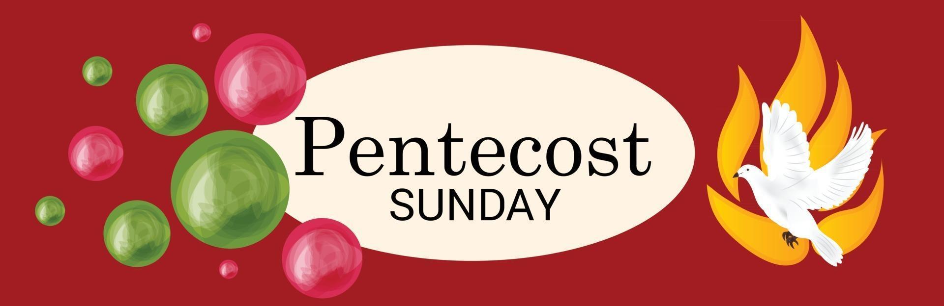 domingo de pentecostés paloma del espíritu santo. vector