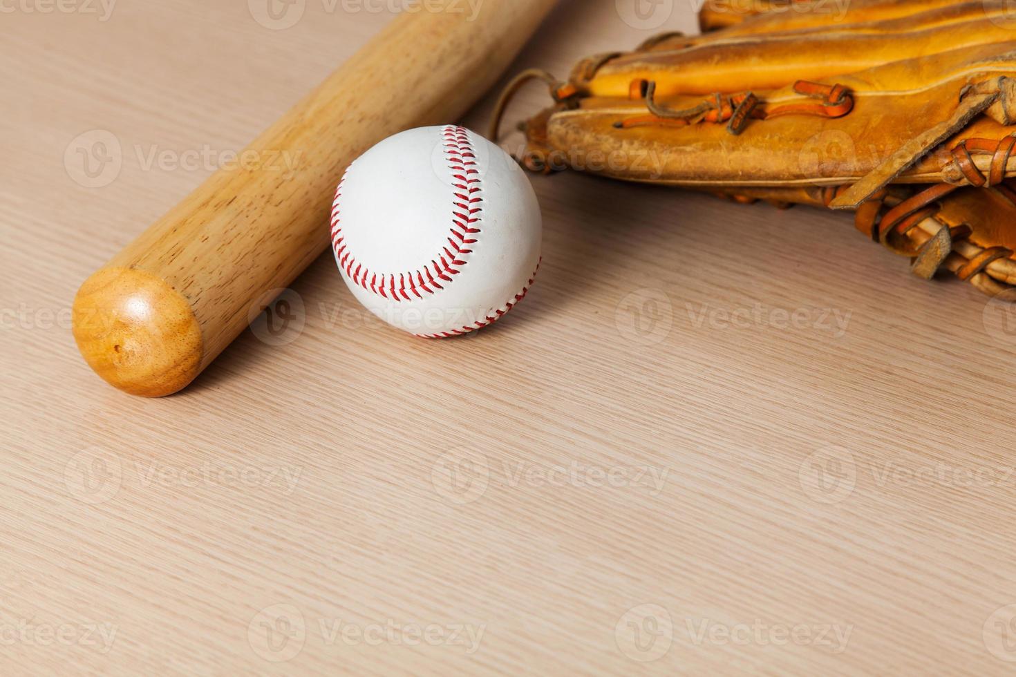 Baseball equipment background photo