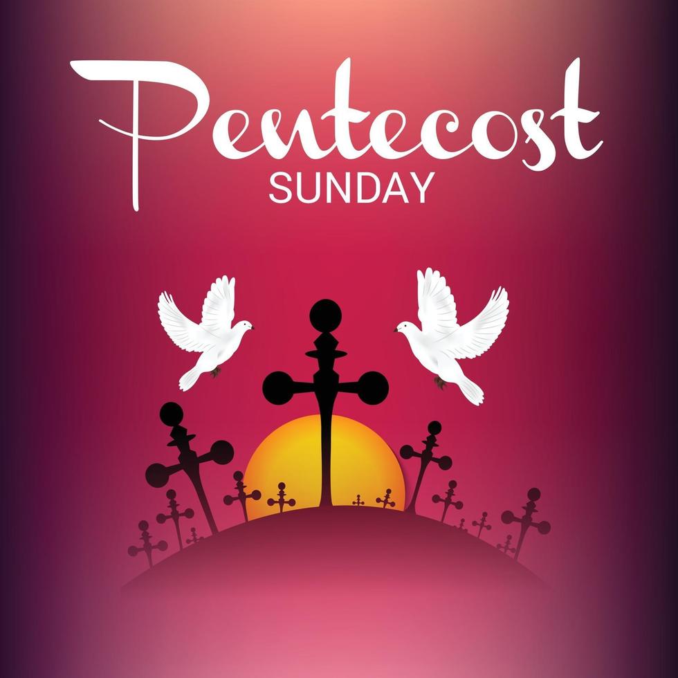 domingo de pentecostés paloma del espíritu santo. vector