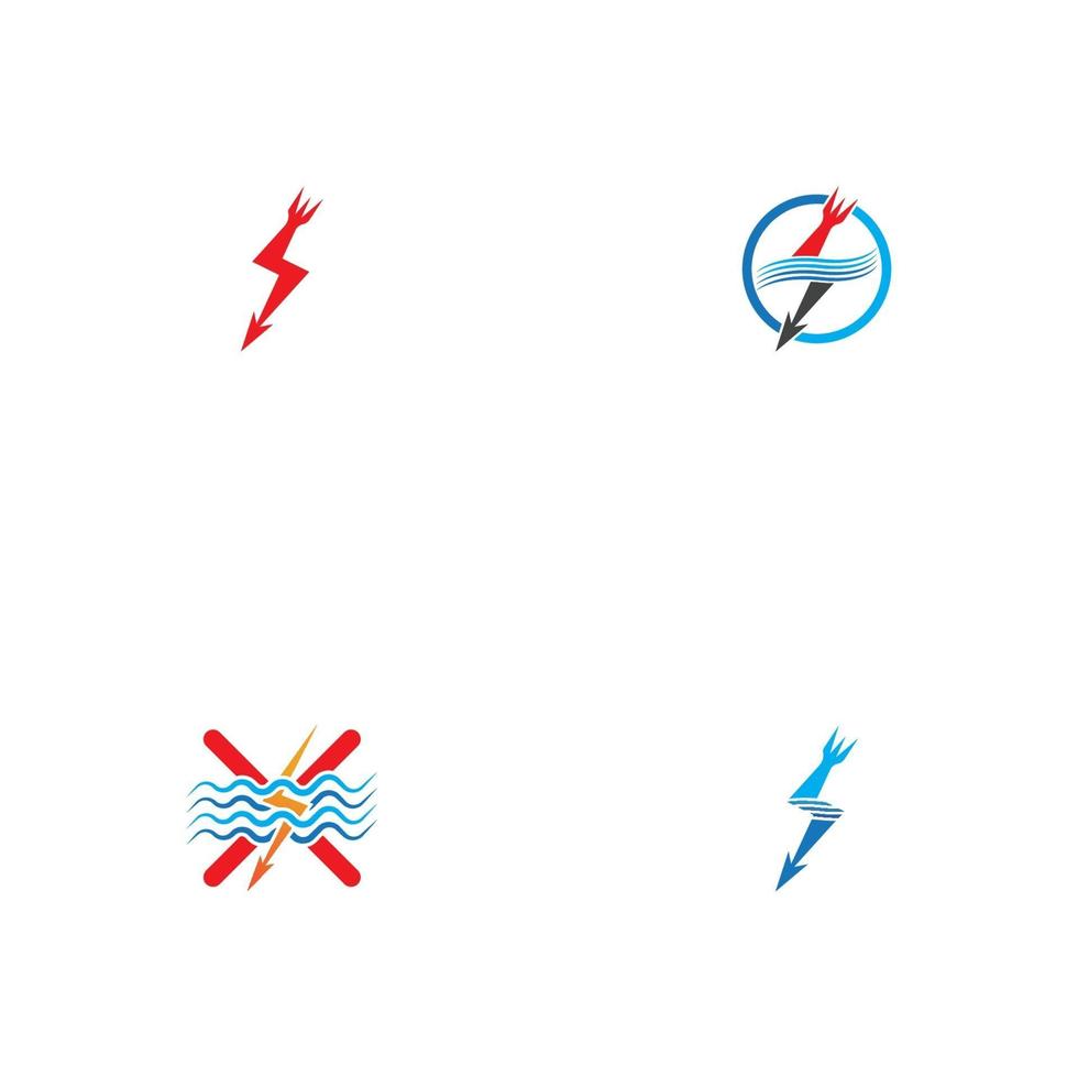 plantilla de logotipo de rayo flash vector