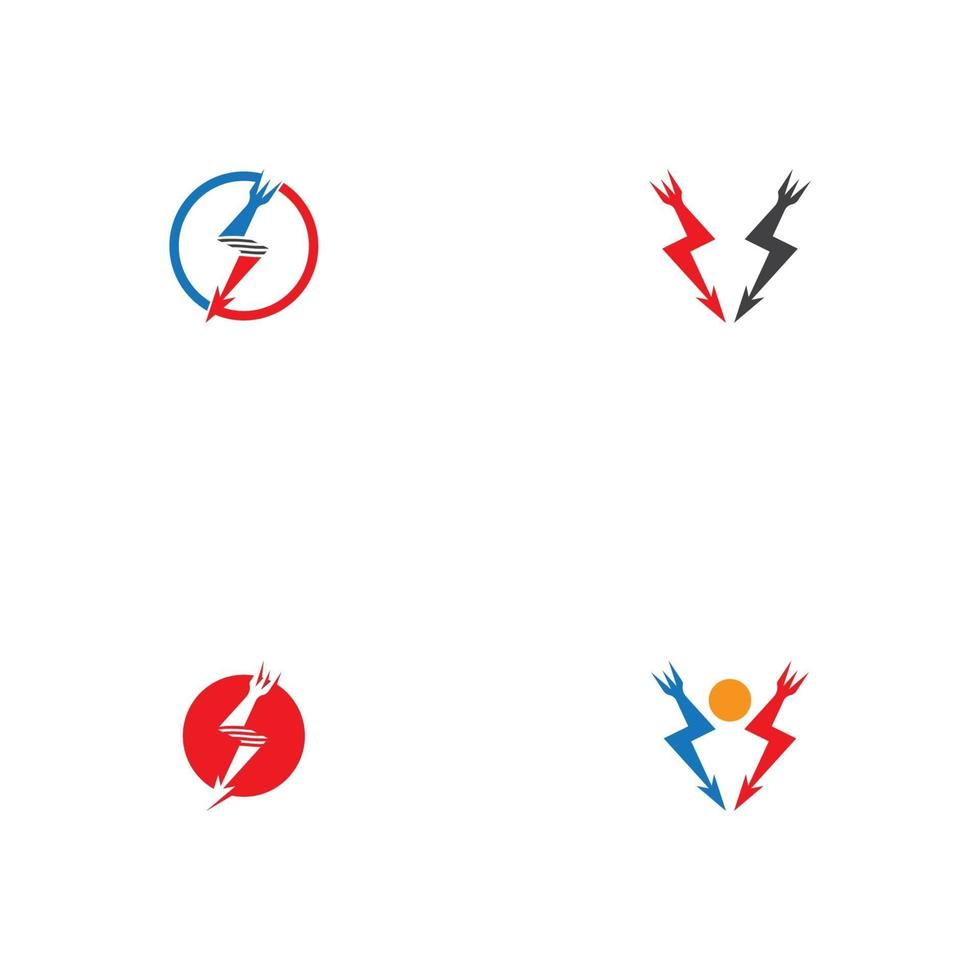 flash thunderbolt logo template vector