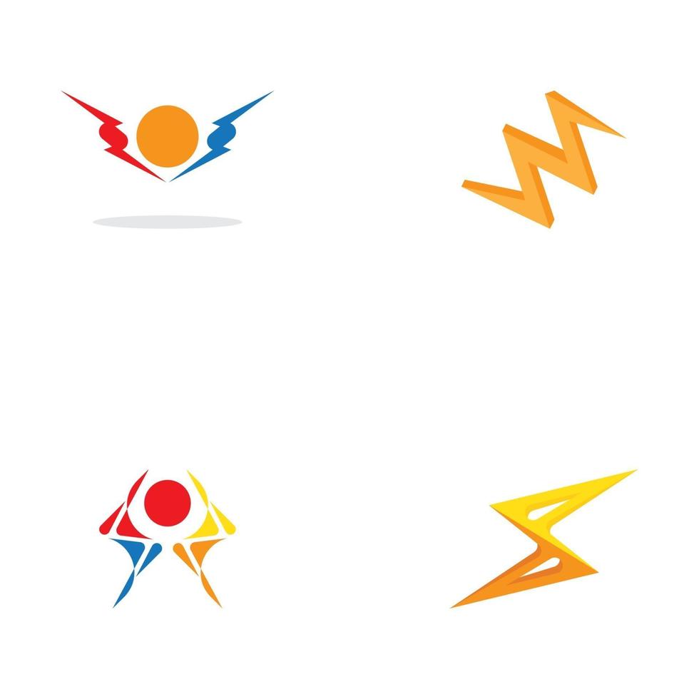 flash thunderbolt logo vector template