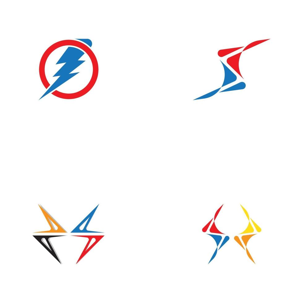 flash thunderbolt logo vector template