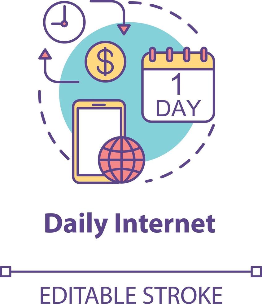 Daily internet concept icon vector