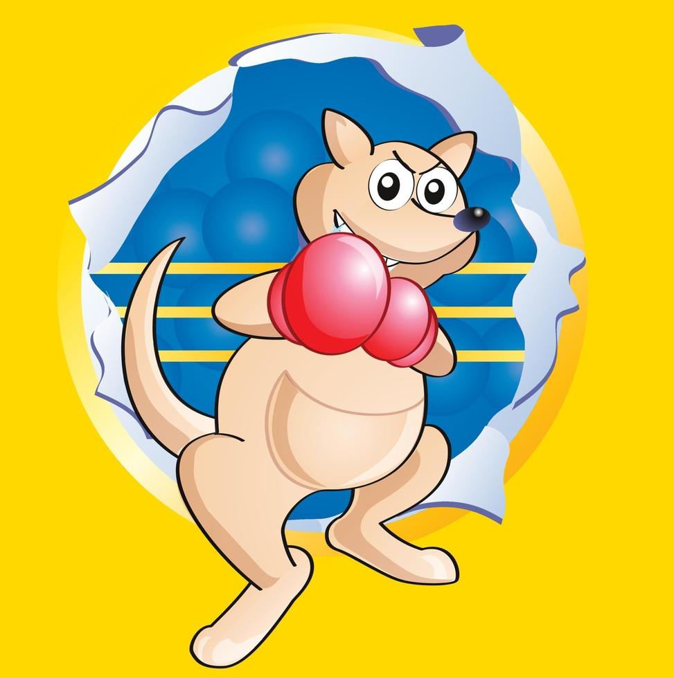 Kangaroo Boxer in Fighting Stance vector