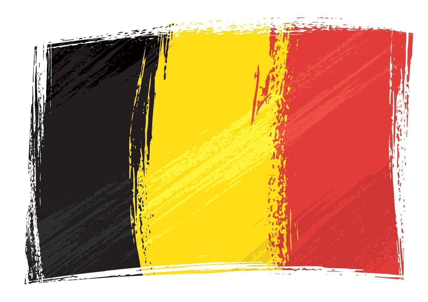 Grunge Belgium flag vector