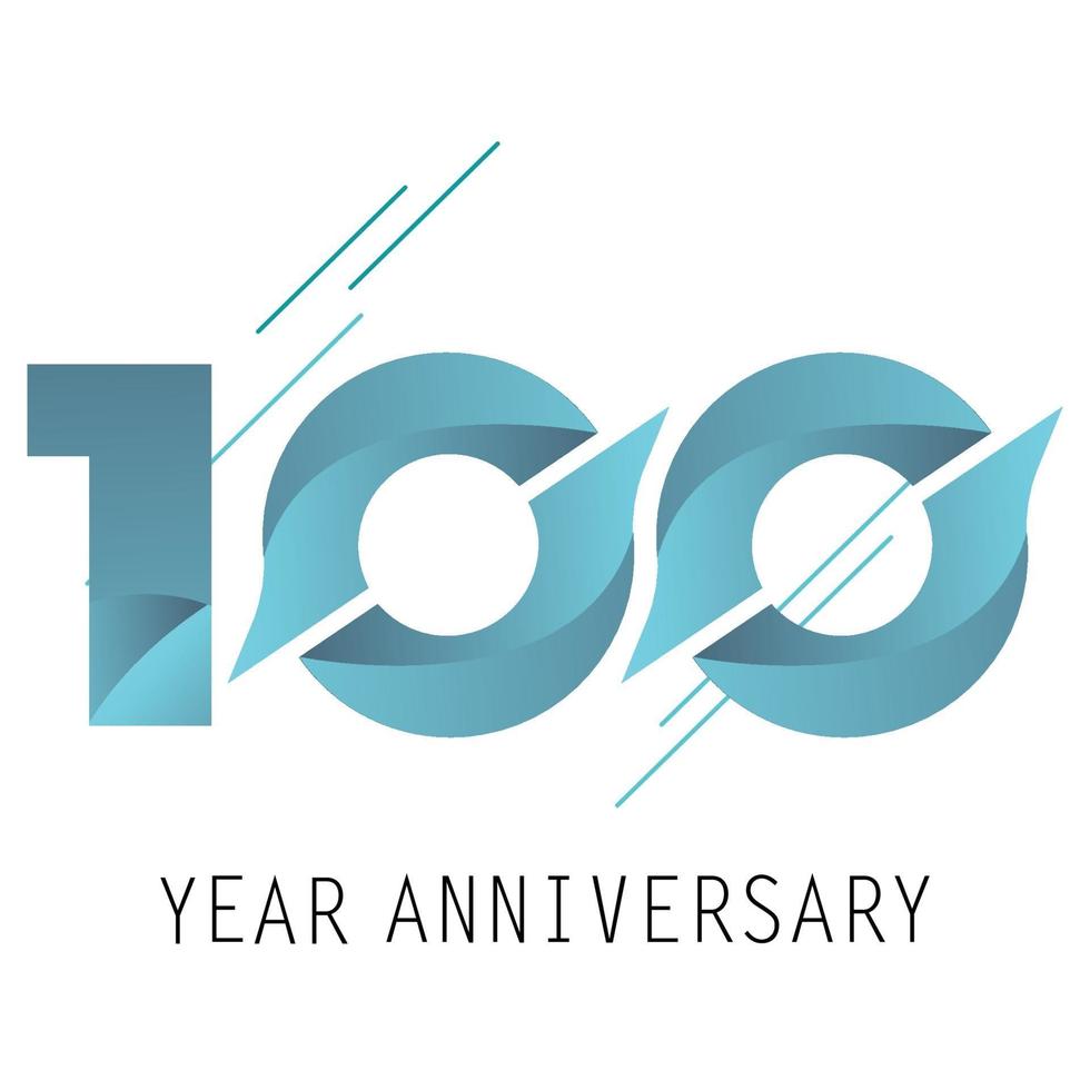 100 Year Anniversary Elegant Vector Template Design Illustration