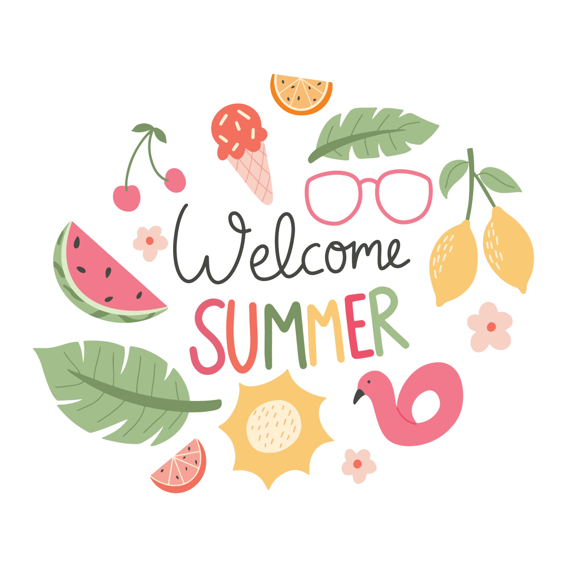 Summer Background Element 3539379 Vector Art at Vecteezy