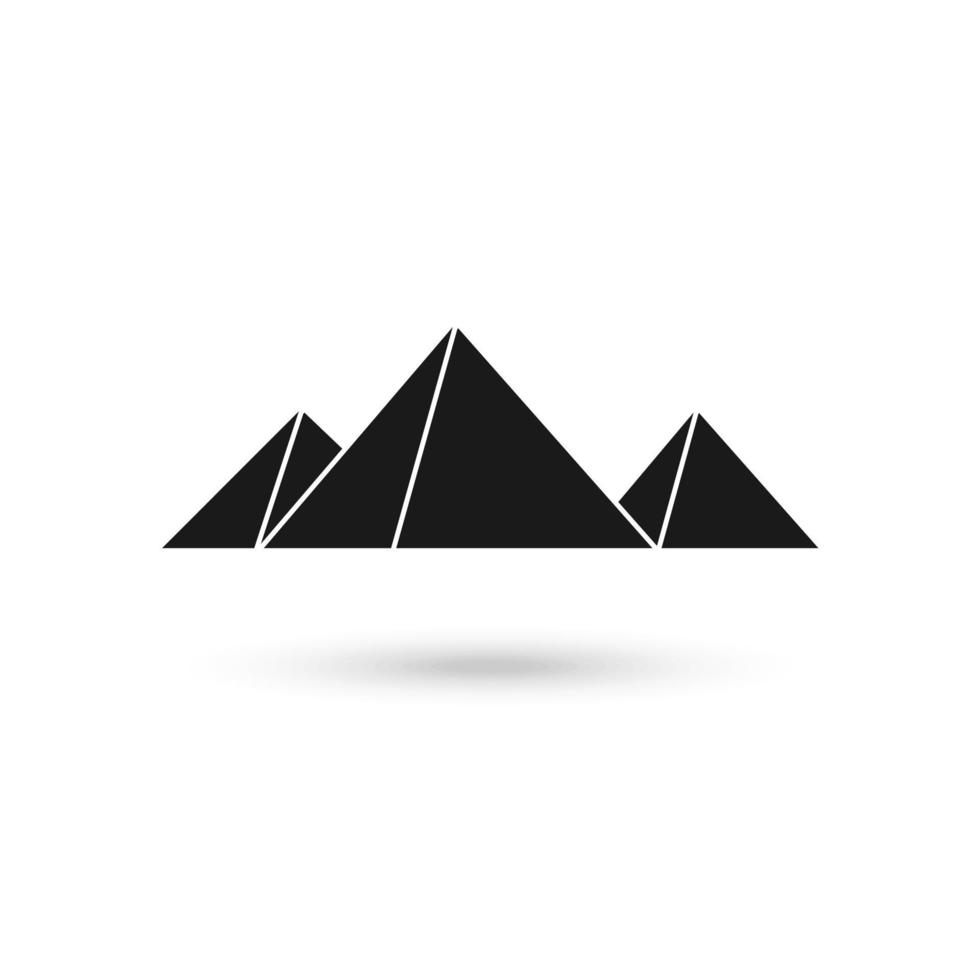 Group Of The Black Egyptian Pyramids vector