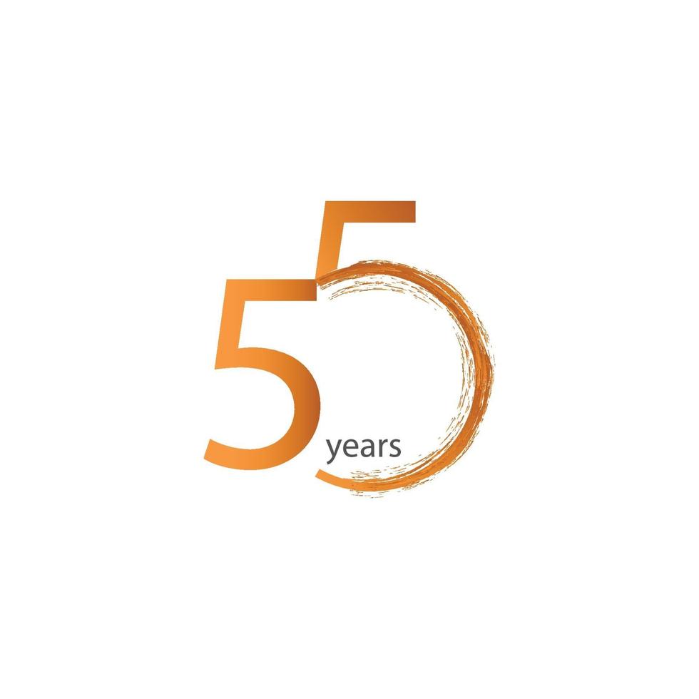 55 Years Anniversary Celebration Vector Template Design Illustration
