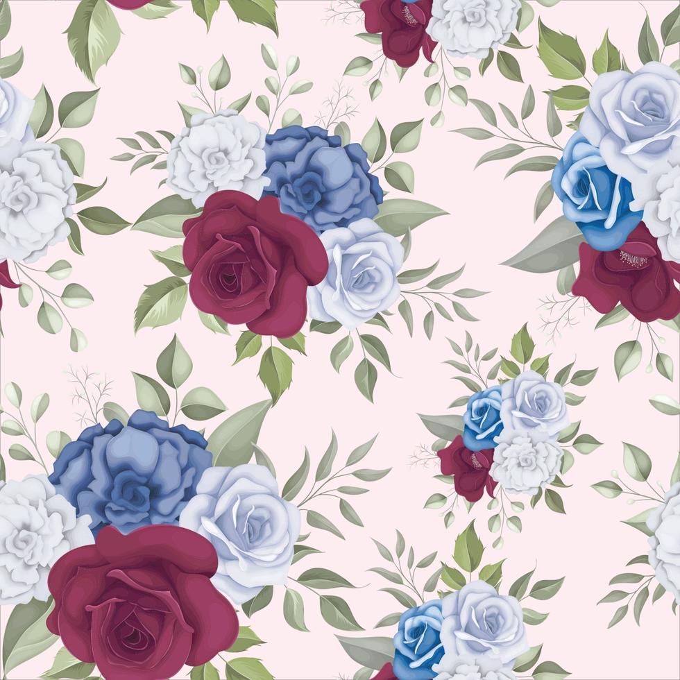 Beautiful floral seamless pattern vector