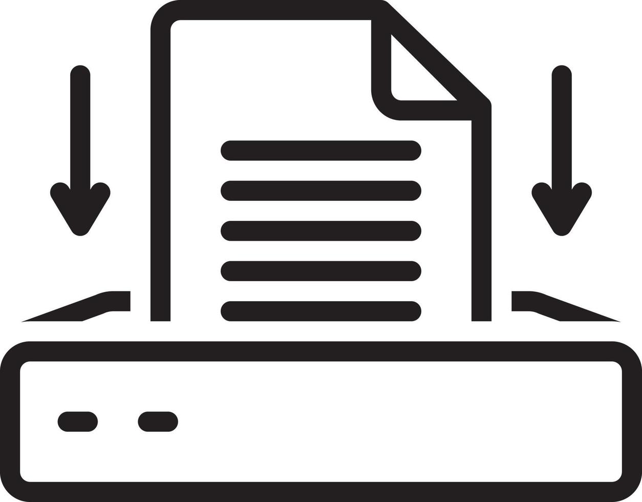 Line icon for project inbox vector