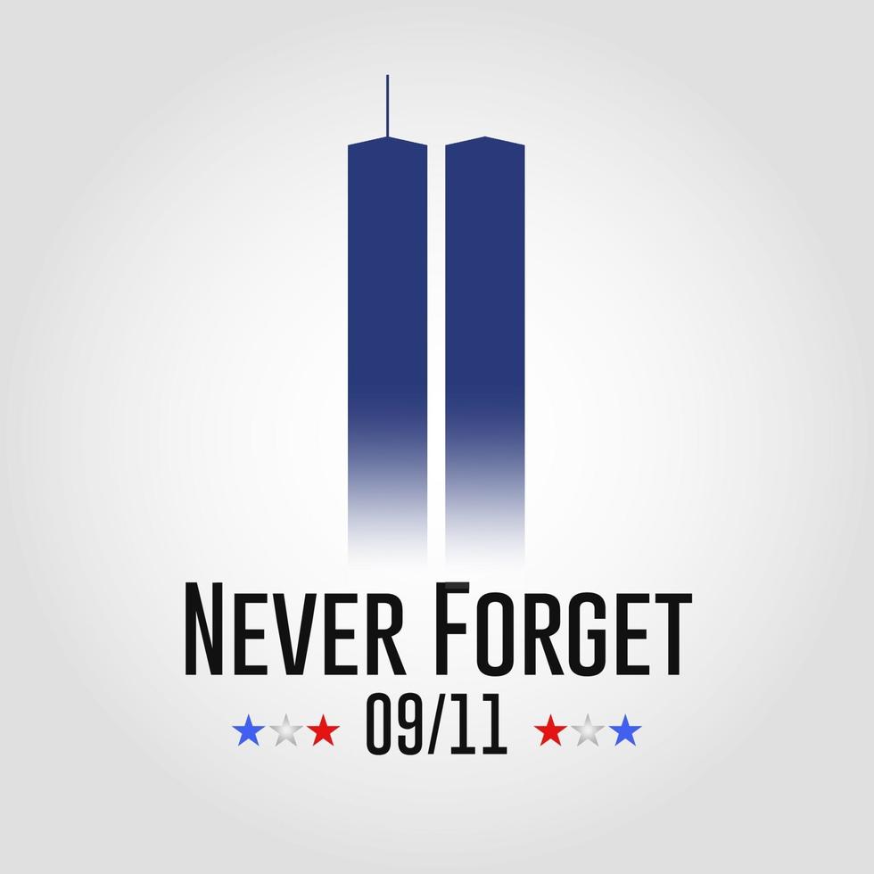 Vector Twin Towers World Trade Center - 9.11 - Never Forget