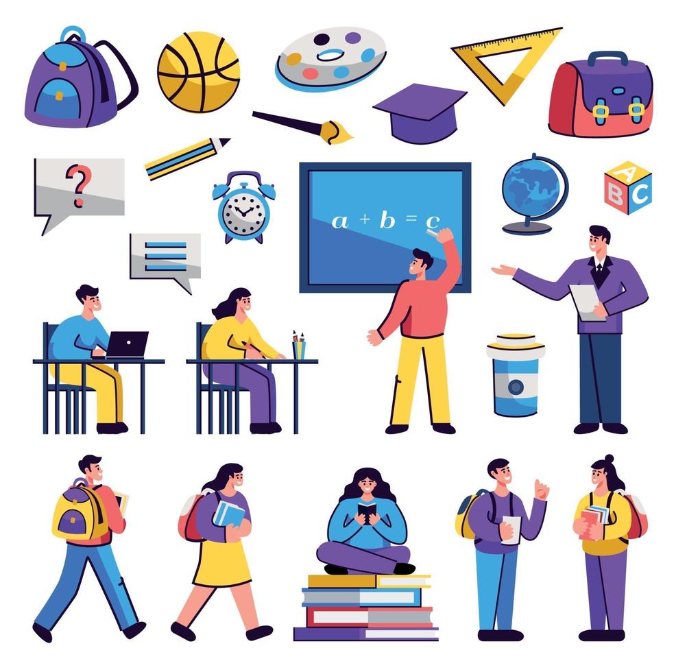 School Color Set vector