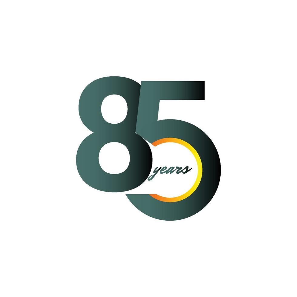 85 Years Anniversary Celebration Vector Template Design Illustration