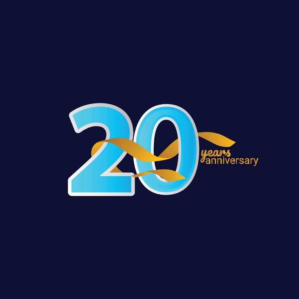 20 Years Anniversary Celebration Vector Template Design Illustration