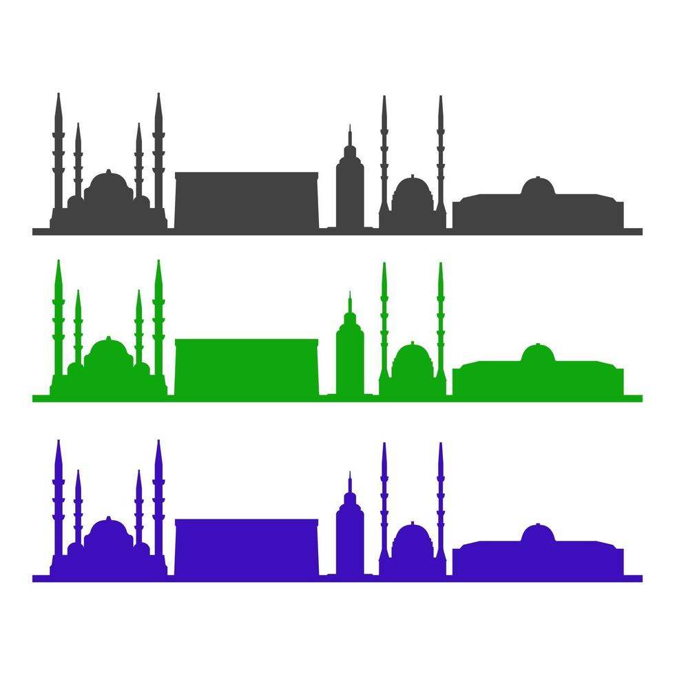 Ankara Skyline Illustrated On White Background vector