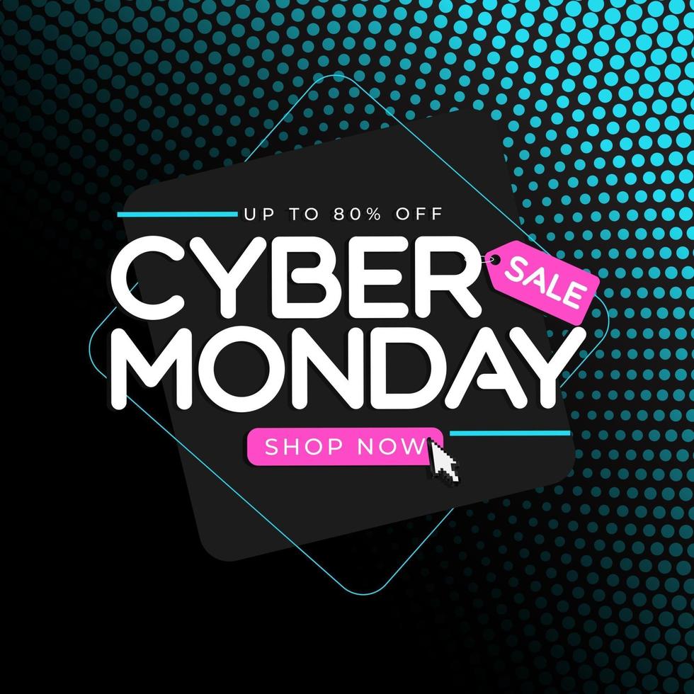 Abstract Modern Tech Cyber Monday Sale Special Offer Background vector