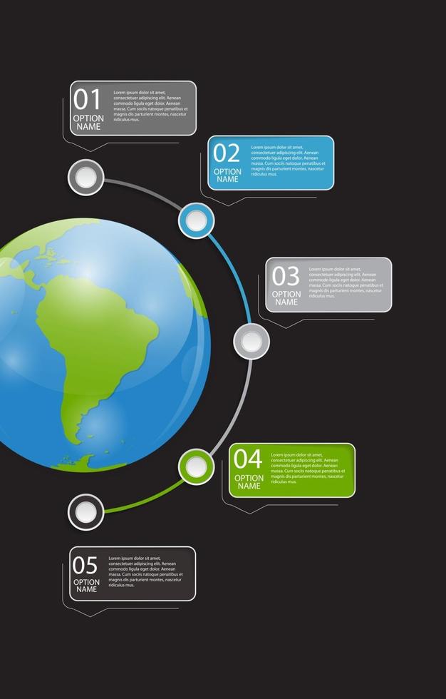 Ilustración de vector de plantilla de negocio de infografía