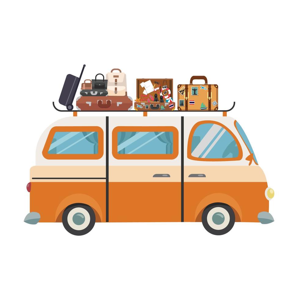 Travel Car isolated on background vector