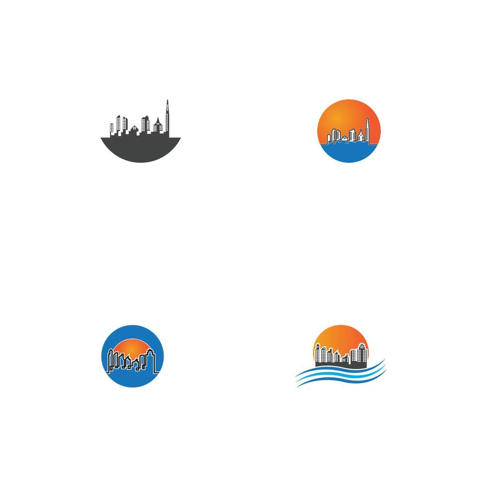 city skyline vector illustration template