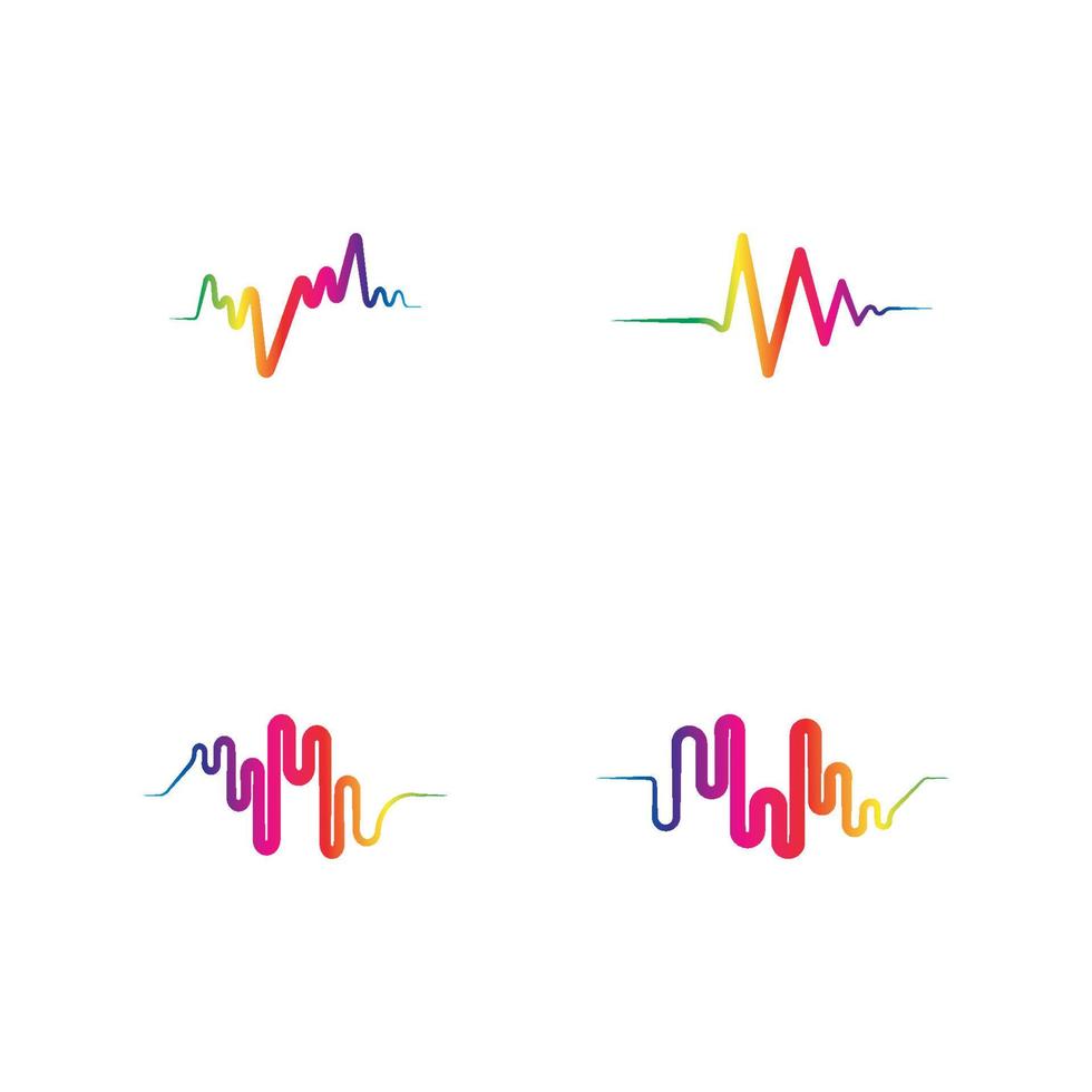 Plantilla de ilustración de vector de ondas de sonido