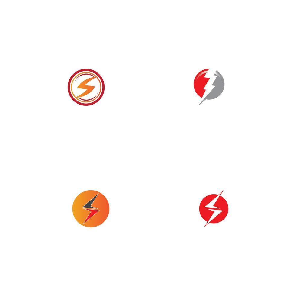 flash thunderbolt logo template vector