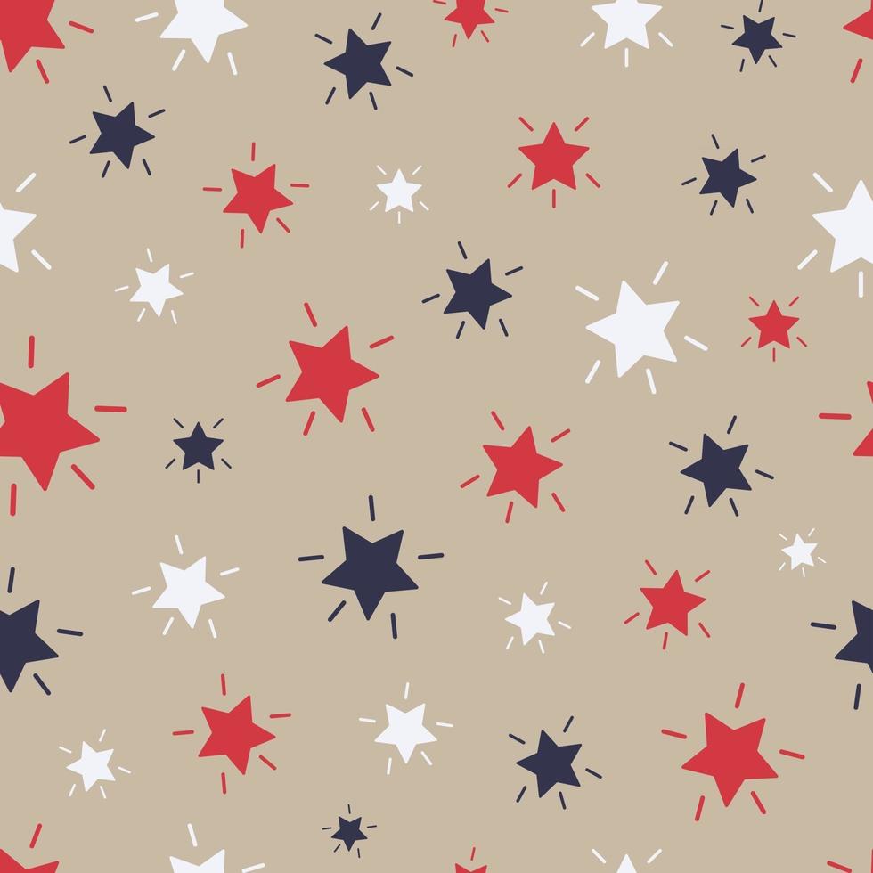 Sparkling Stars Seamless Repeat Pattern vector