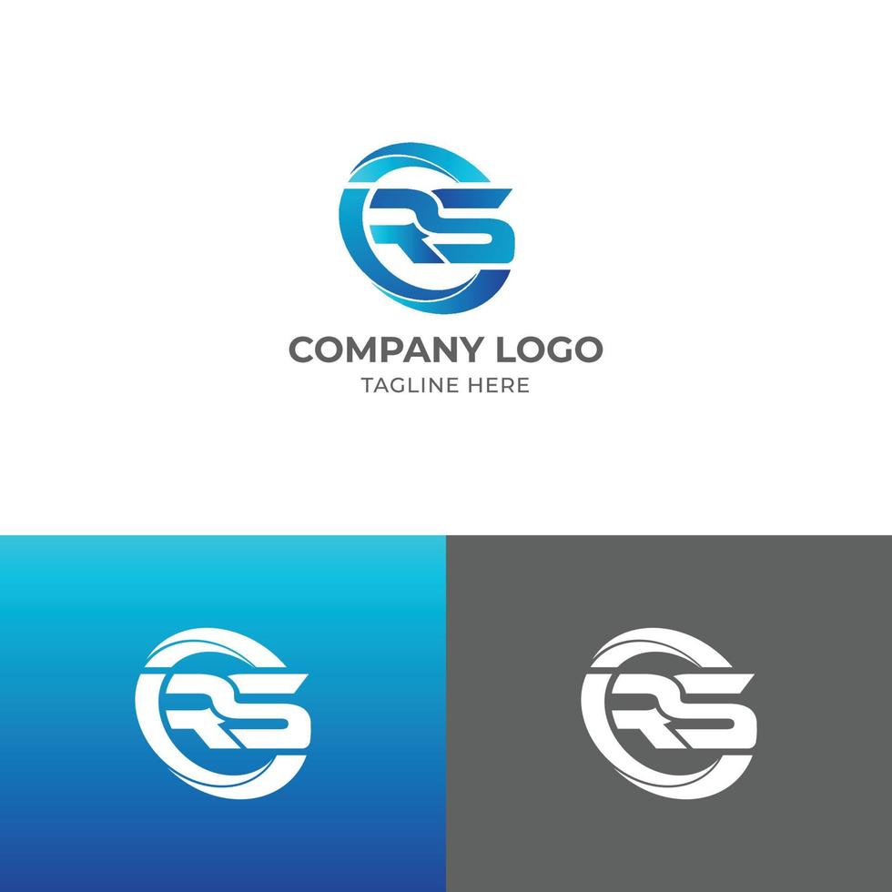 RS logo design vector