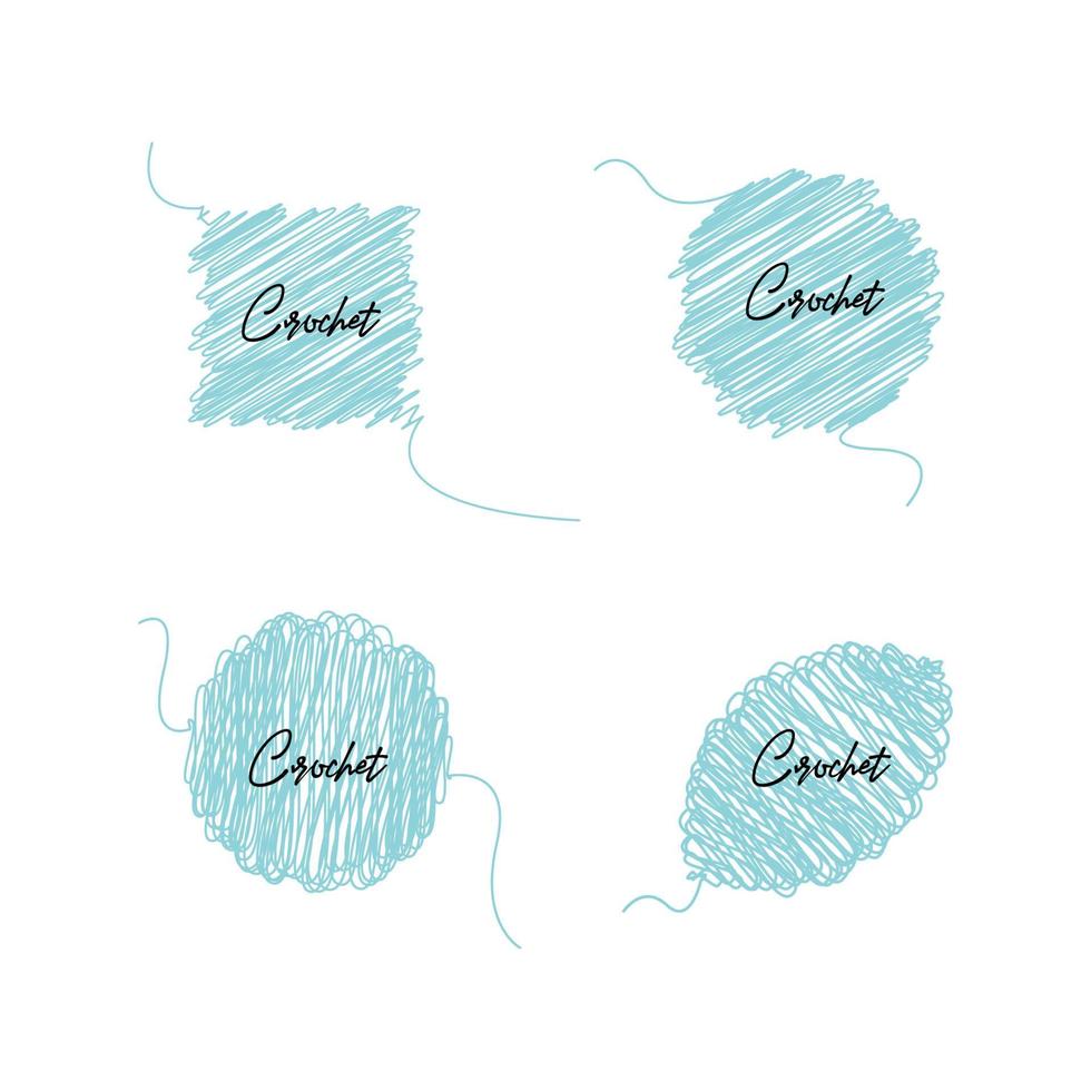 crochet design vector illustration