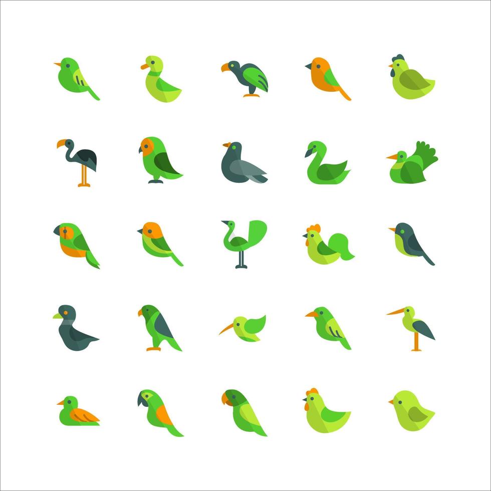 Bird icon set vector flat for website, mobile app, presentation, social media.