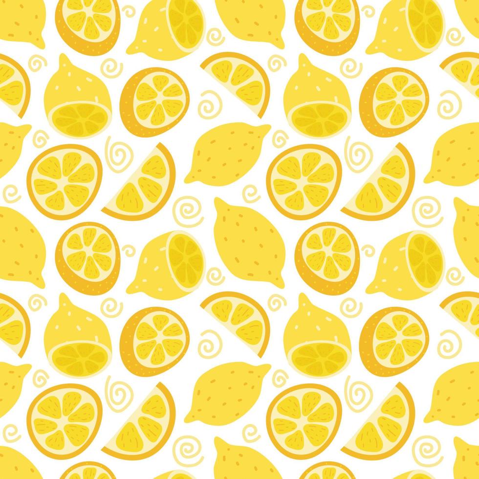 Lemon And Orange seamless pattern vector