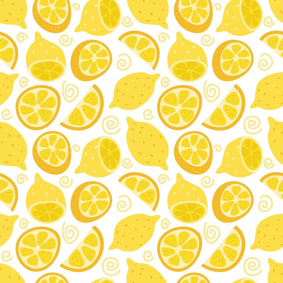 Lemon And Orange seamless pattern vector