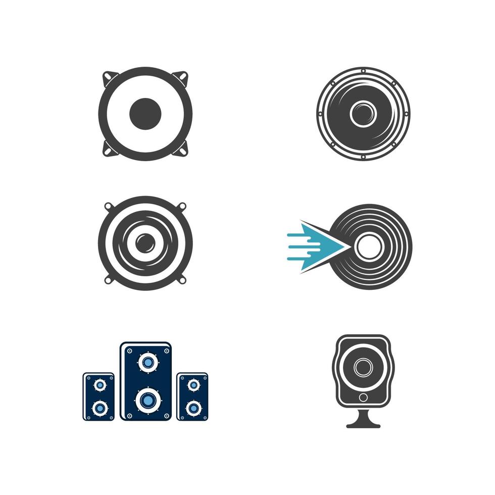 Speaker waves vector illustration design