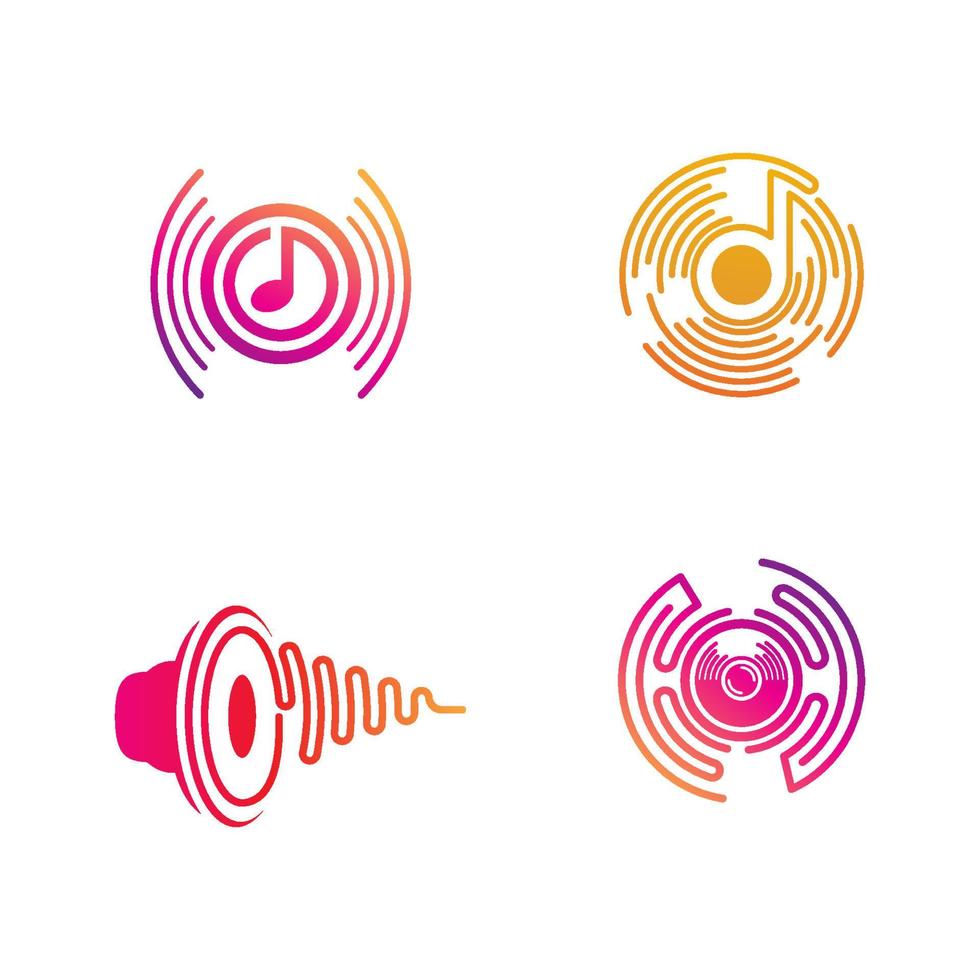 Speaker waves vector illustration design