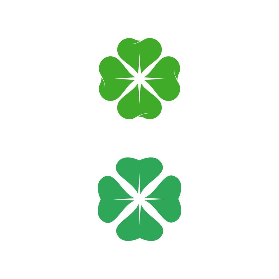 Green Clover Leaf  icon Template vector