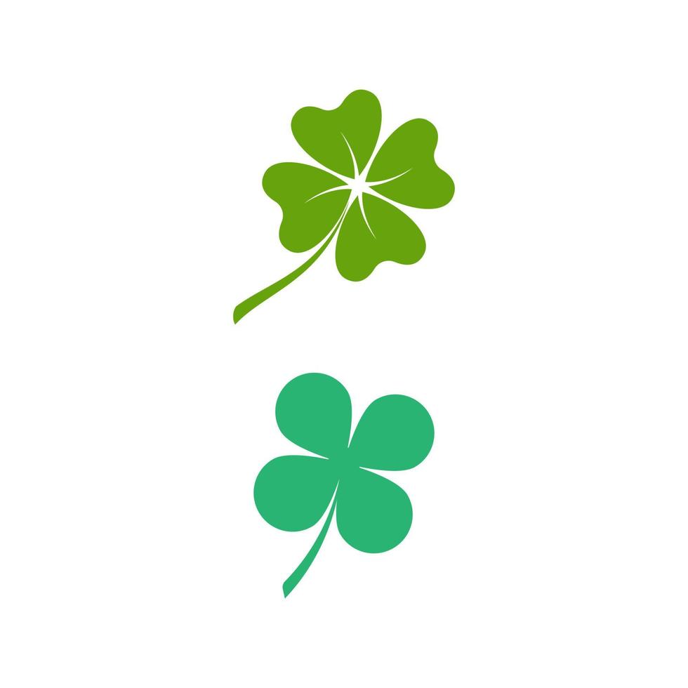 Green Clover Leaf  icon Template vector