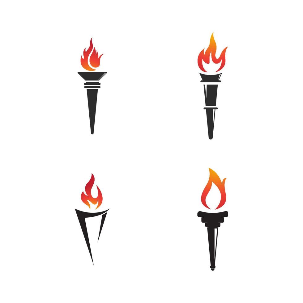 Torch vector icon illustration design