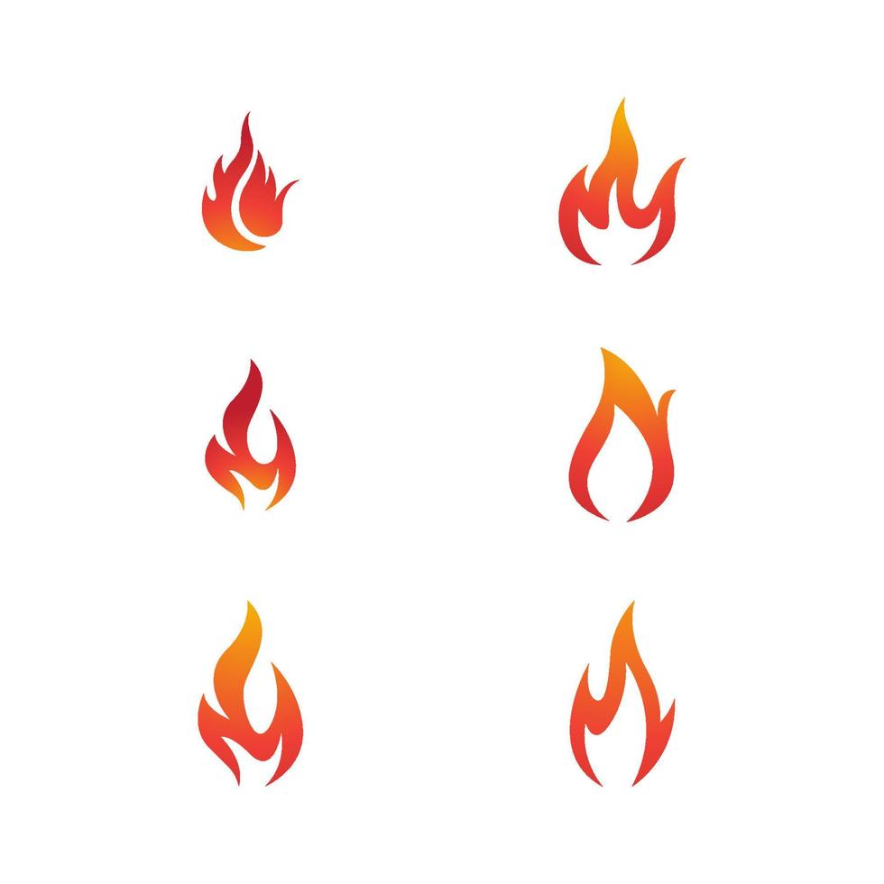ilustración de icono de vector de fuego de llama caliente