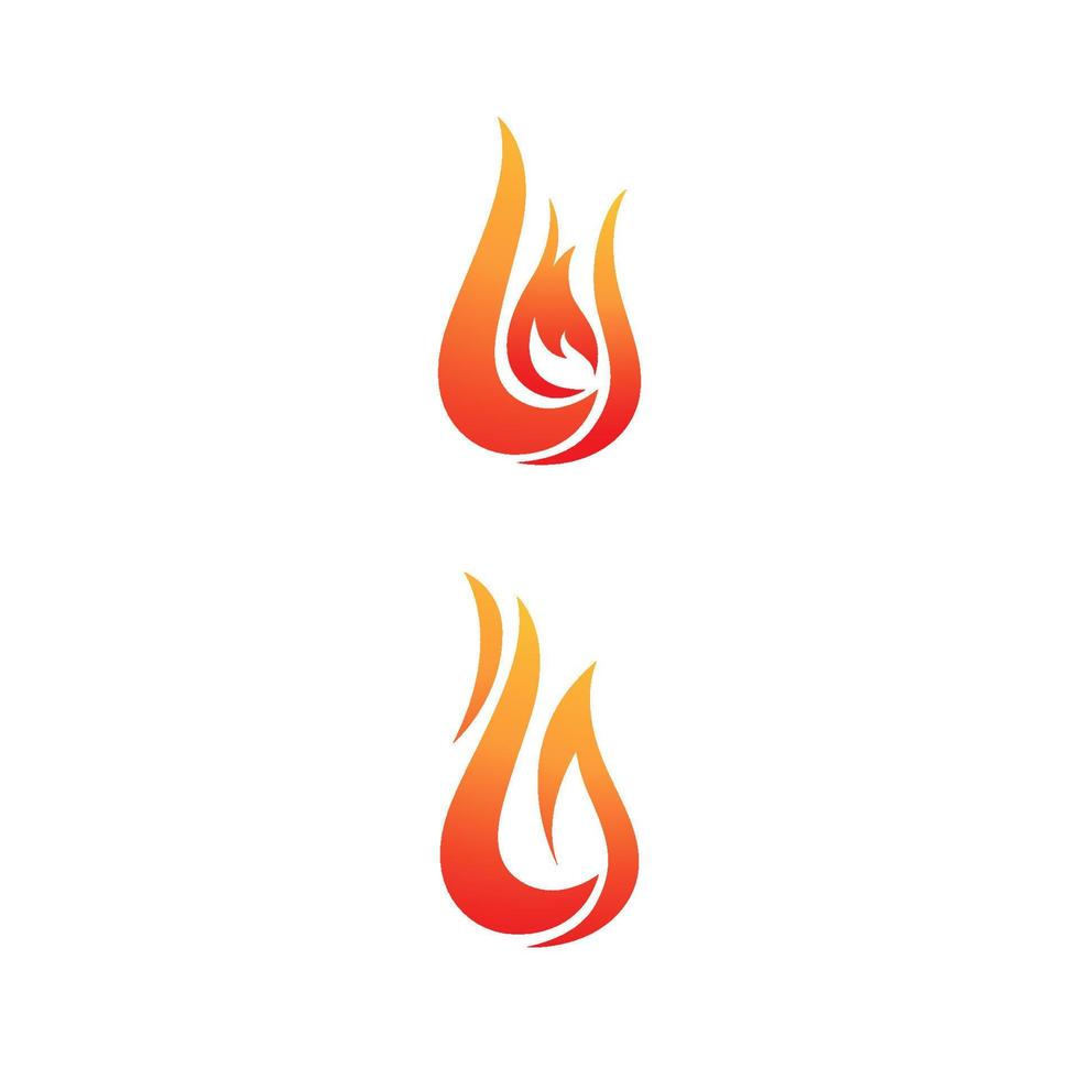 ilustración de icono de vector de fuego de llama caliente