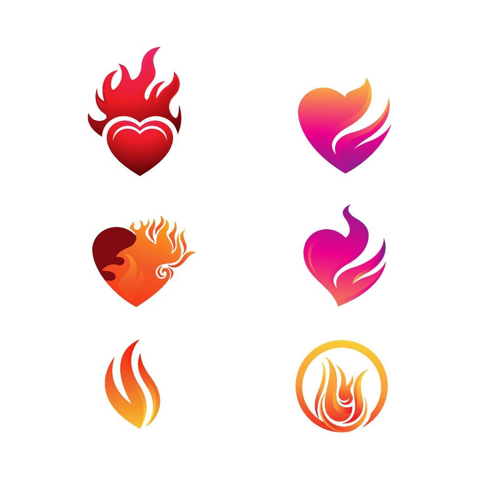 ilustración de icono de vector de fuego de llama caliente