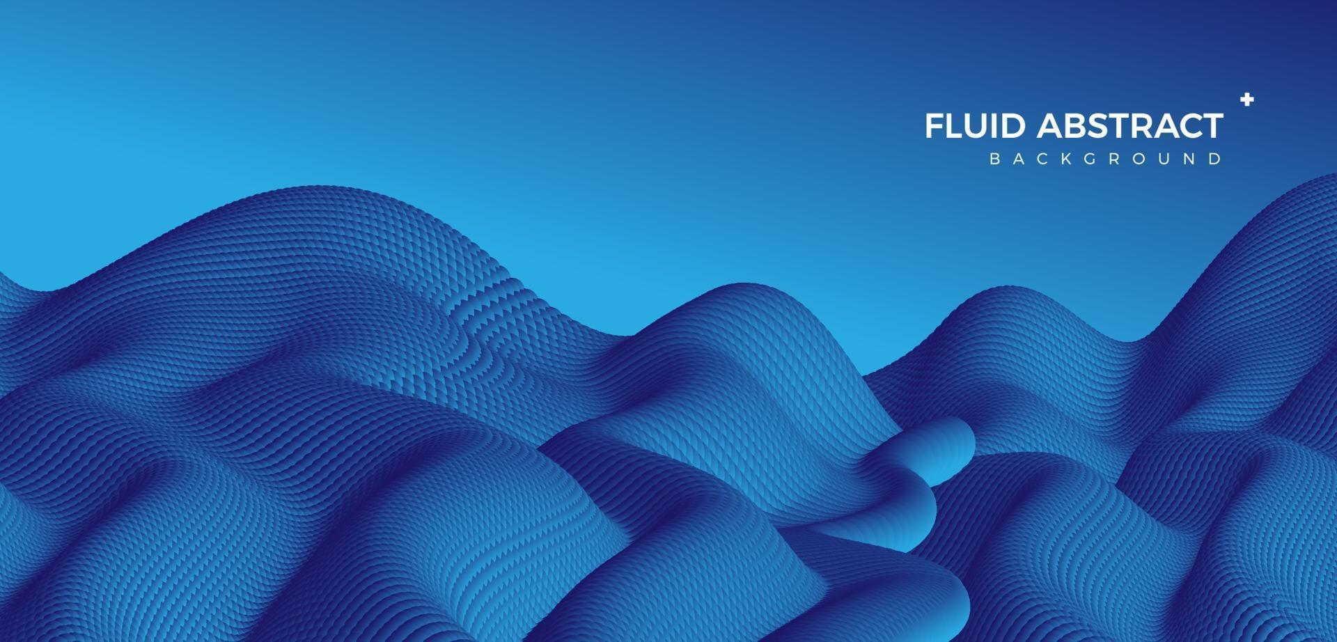 Stylish corrugated motion blue fluid gradient abstract background vector