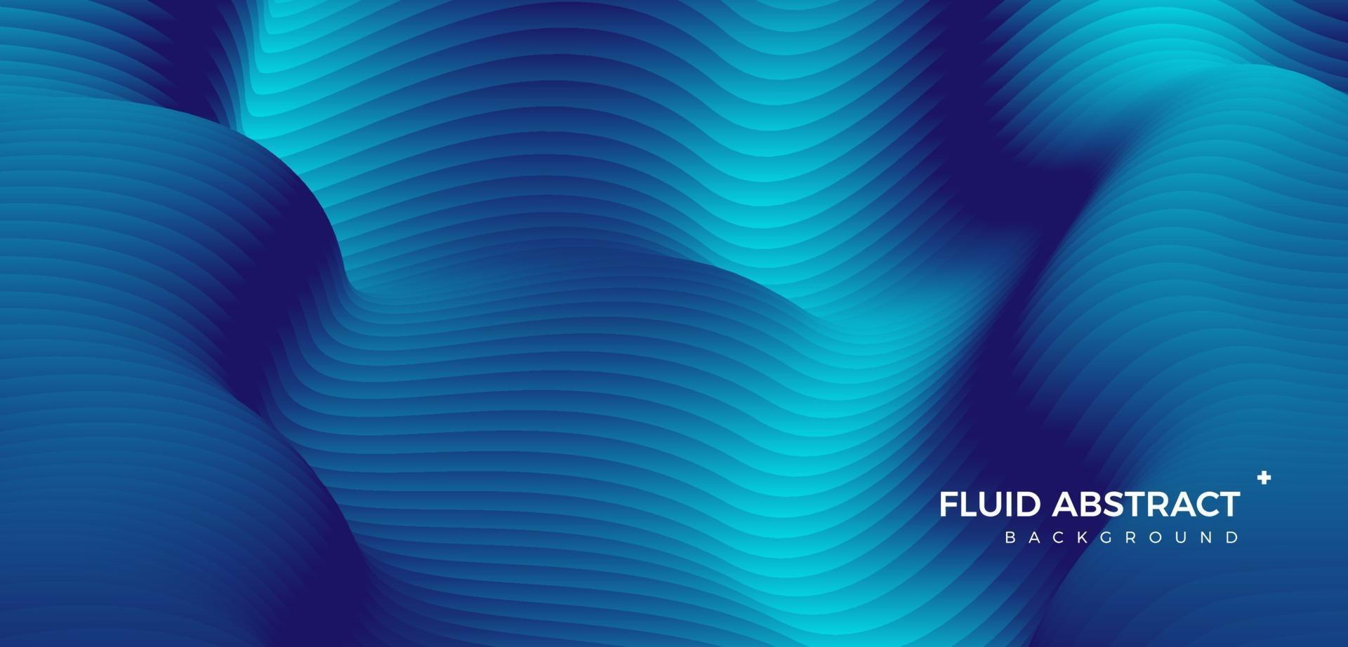 Stylish corrugated bright blue mixed fluid gradient abstract background vector