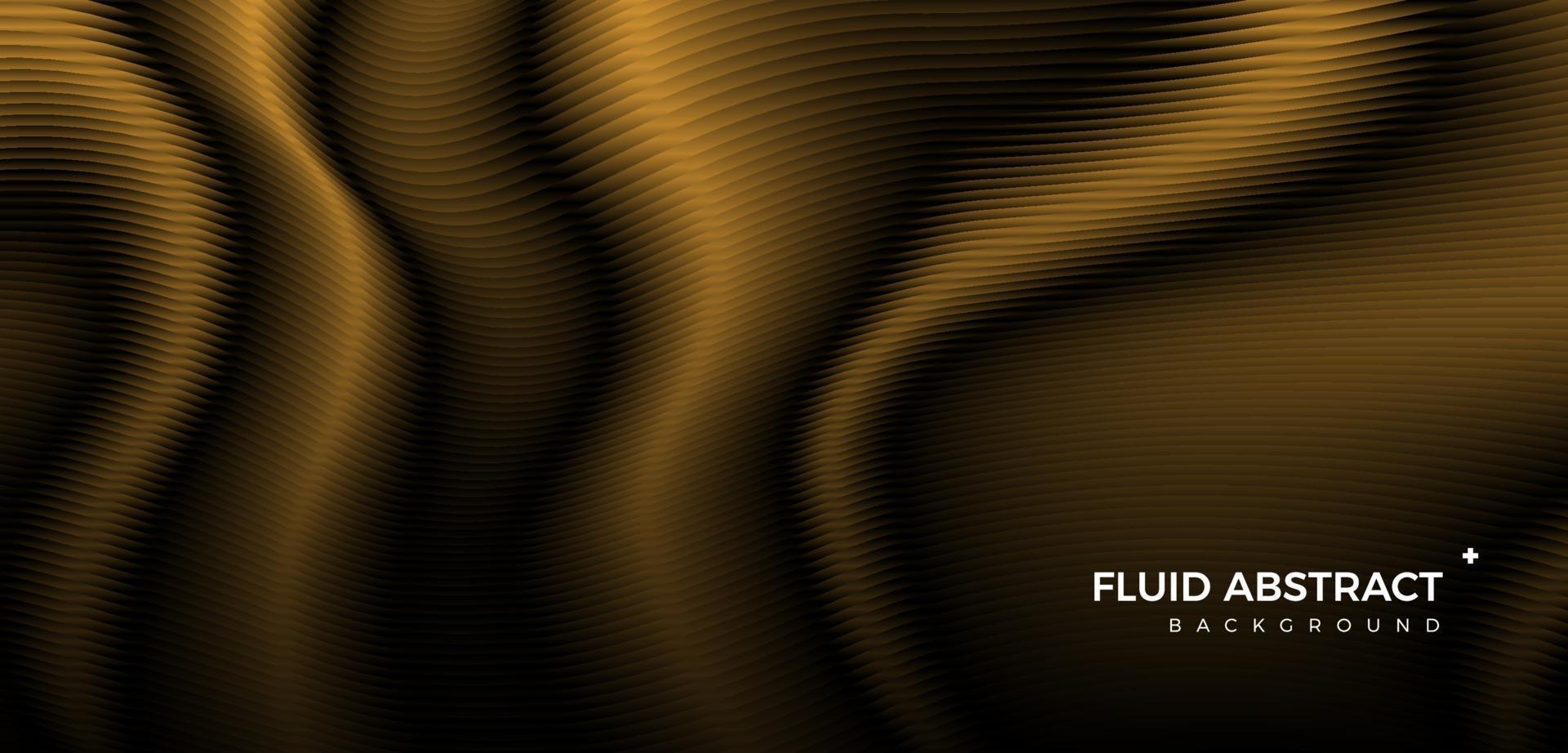 Stylish corrugated motion high-grade black gold mixed fluid gradient abstract background vector