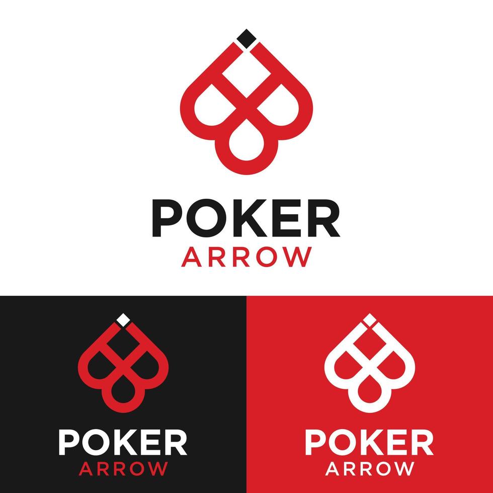 Abstract Ace of Spades Card Arrow Up Logo Design Template. Suitable for Card Casino Club Poker or Technology Sport Apparel Shop Logo Design vector
