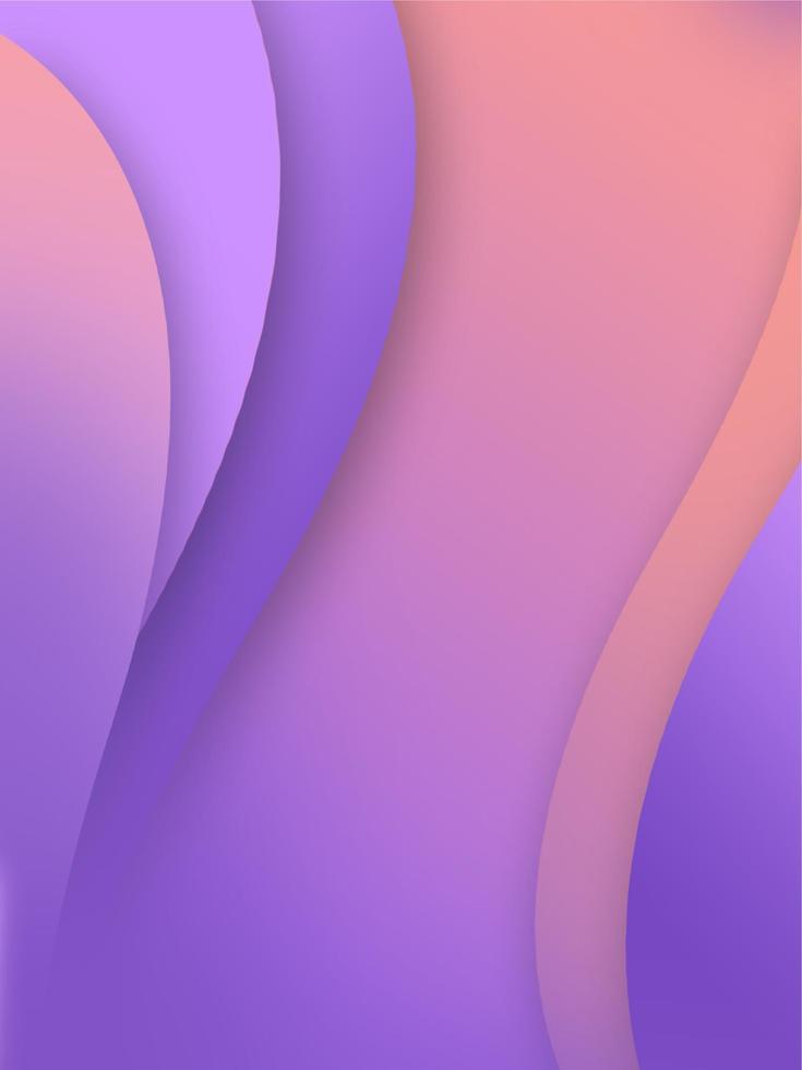Simple modern purple and pink waves background illustration vector