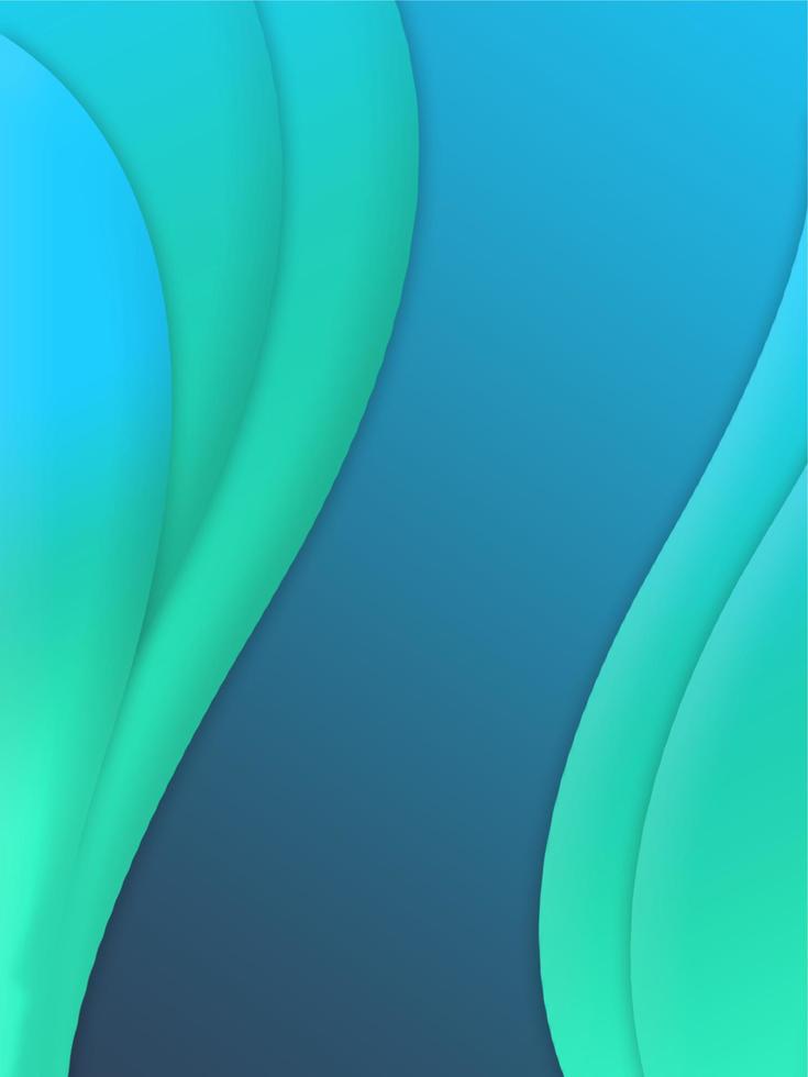 Gradient soft Blue shapes background illustration vector