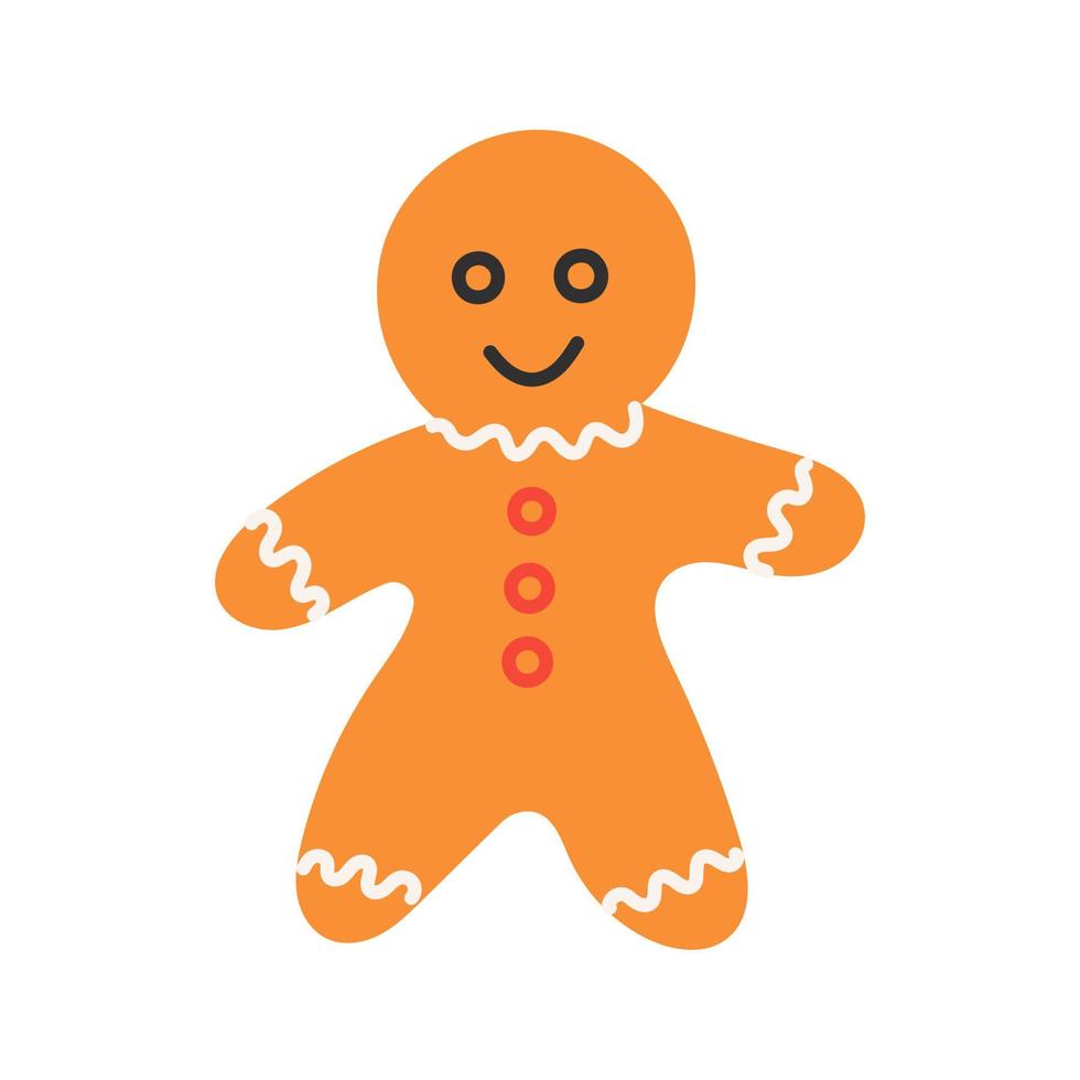 Cute gingerbread man, vector illustration in a flat style 3542282 ...