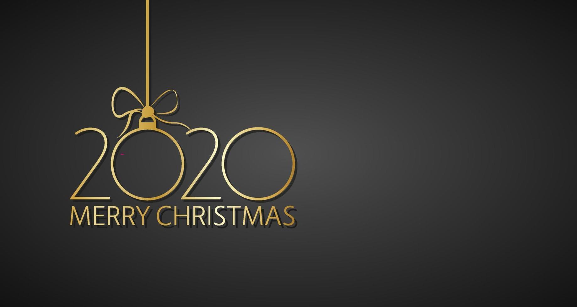 Simple vector illustration of Happy New year 2021. Gold number 2021 on black background