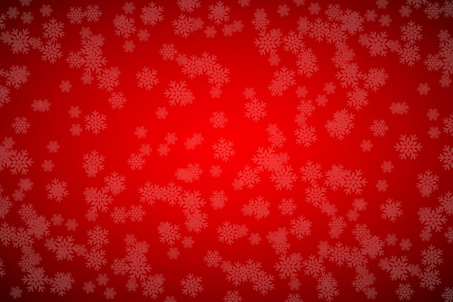 Christmas red background with snowflakes. Simple holiday vector background